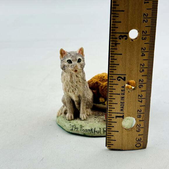 I'm Thankful For You Lowell Davis Schmid RFD America Figurine 27563 Cat Turkey - Picture 8 of 9